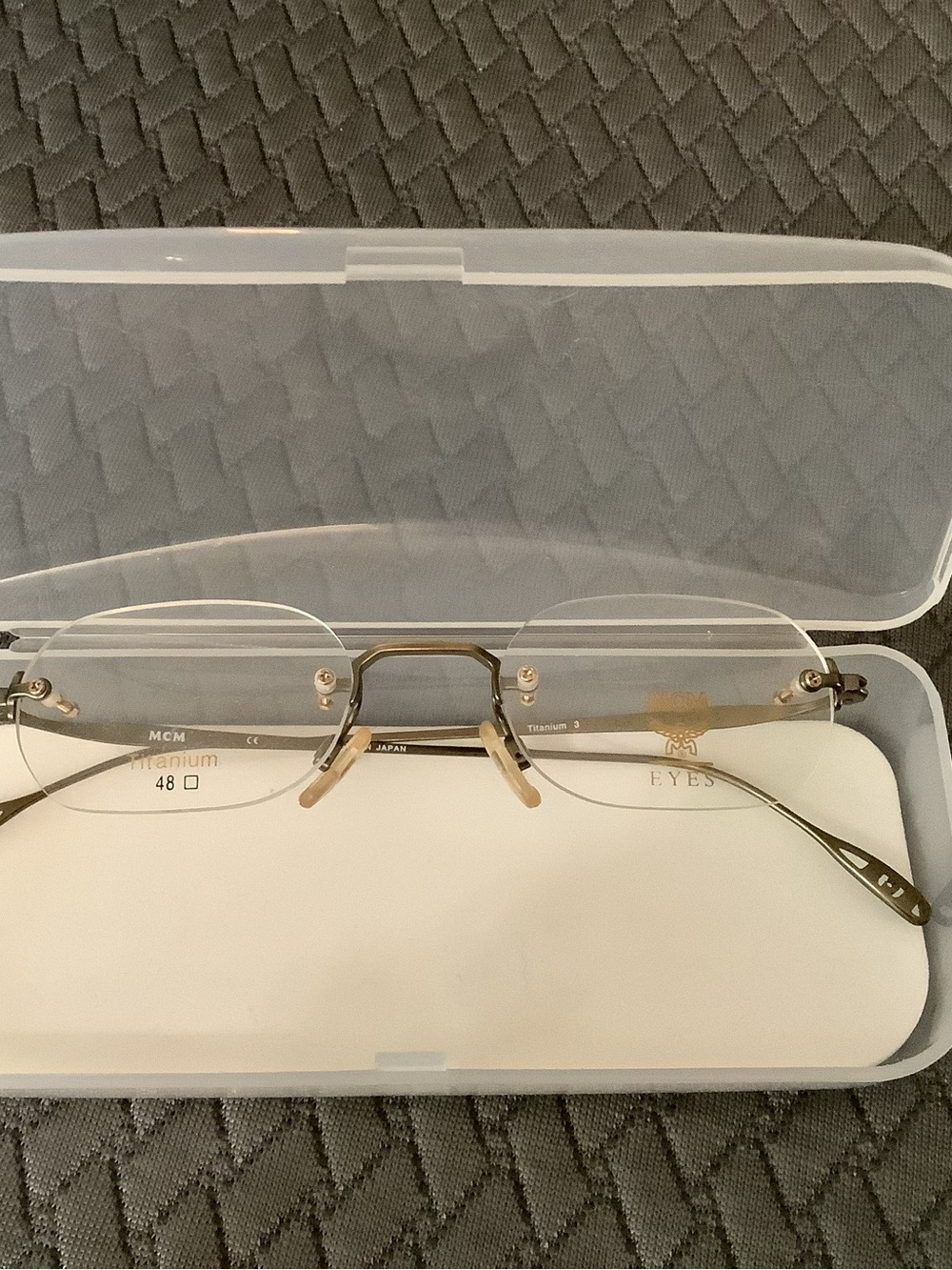 MCM Rimless Titanium Eyeglasses in Gold Tone - Picture 8 of 8